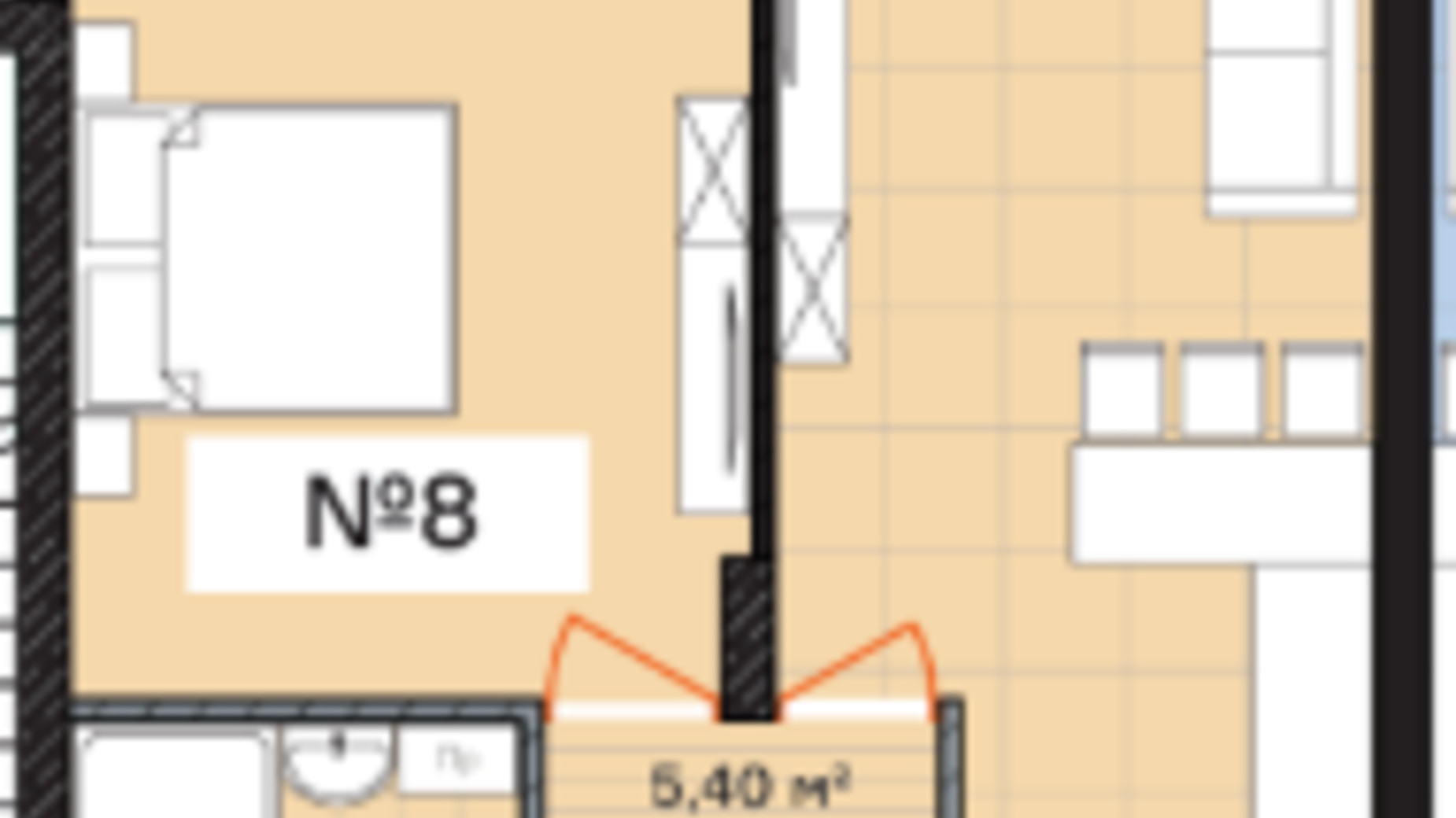 Планировка 1-комнатной квартиры в ЖК Франко 50.93 м², фото 583709