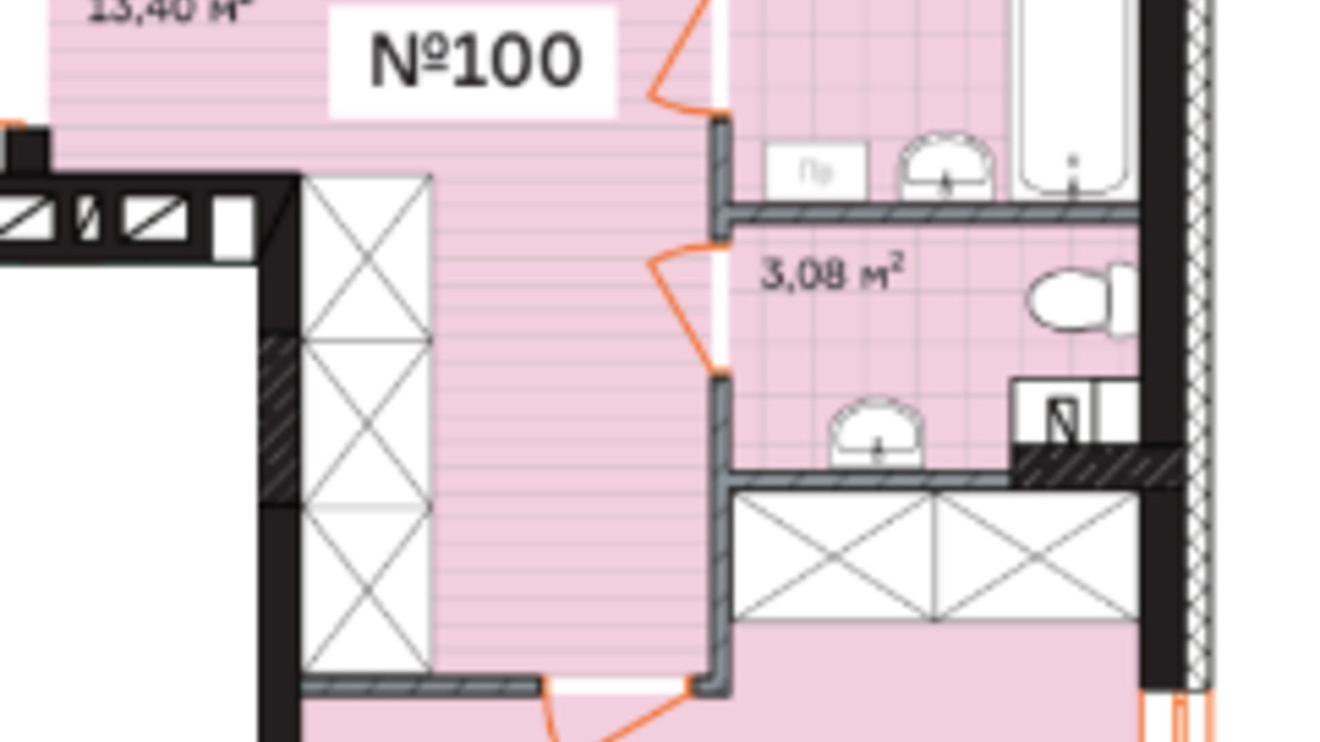 Планировка 1-комнатной квартиры в ЖК Франко 62.87 м², фото 583781