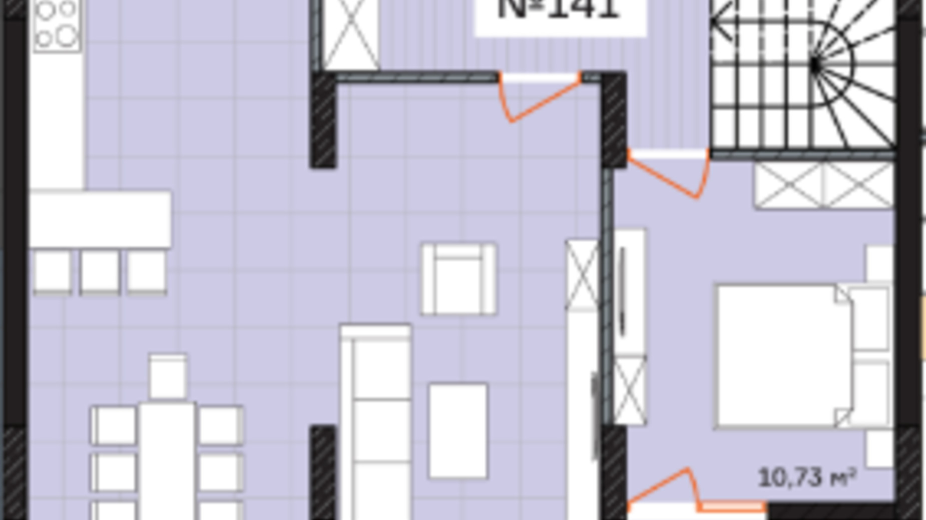 Планування багато­рівневої квартири в ЖК Франко 141.42 м², фото 583792