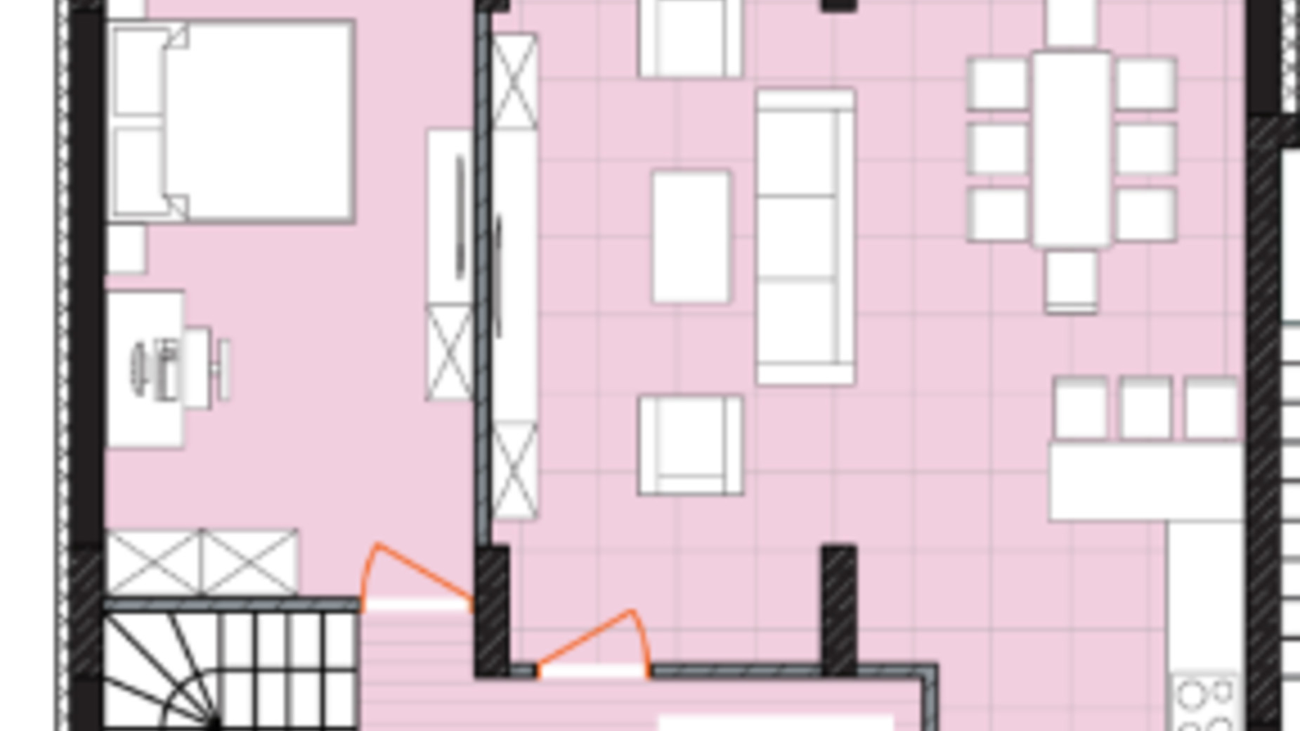 Планування багато­рівневої квартири в ЖК Франко 142.85 м², фото 583793