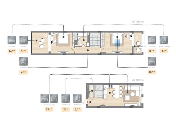 ЖК Luxberry lakes & forest: планировка 2-комнатной квартиры 89.6 м²