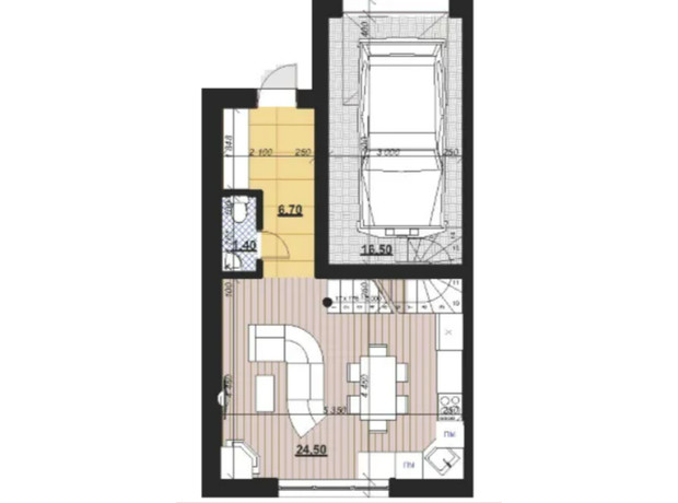 Таунхаус British Village: планировка 4-комнатной квартиры 175 м²