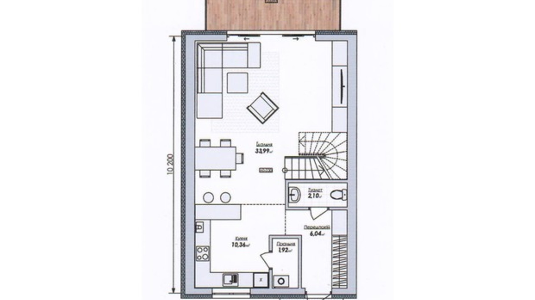 Планування таунхауса в Таунхаус Мальви 120 м², фото 585635