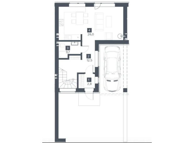 Котеджі Липові Роси: планування 3-кімнатної квартири 112.3 м²