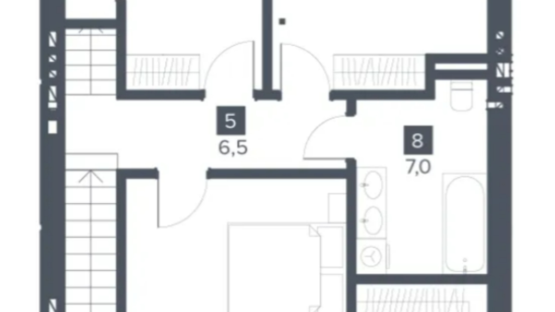 Планировка коттеджа в Коттеджи Липові Роси 112.3 м², фото 586165