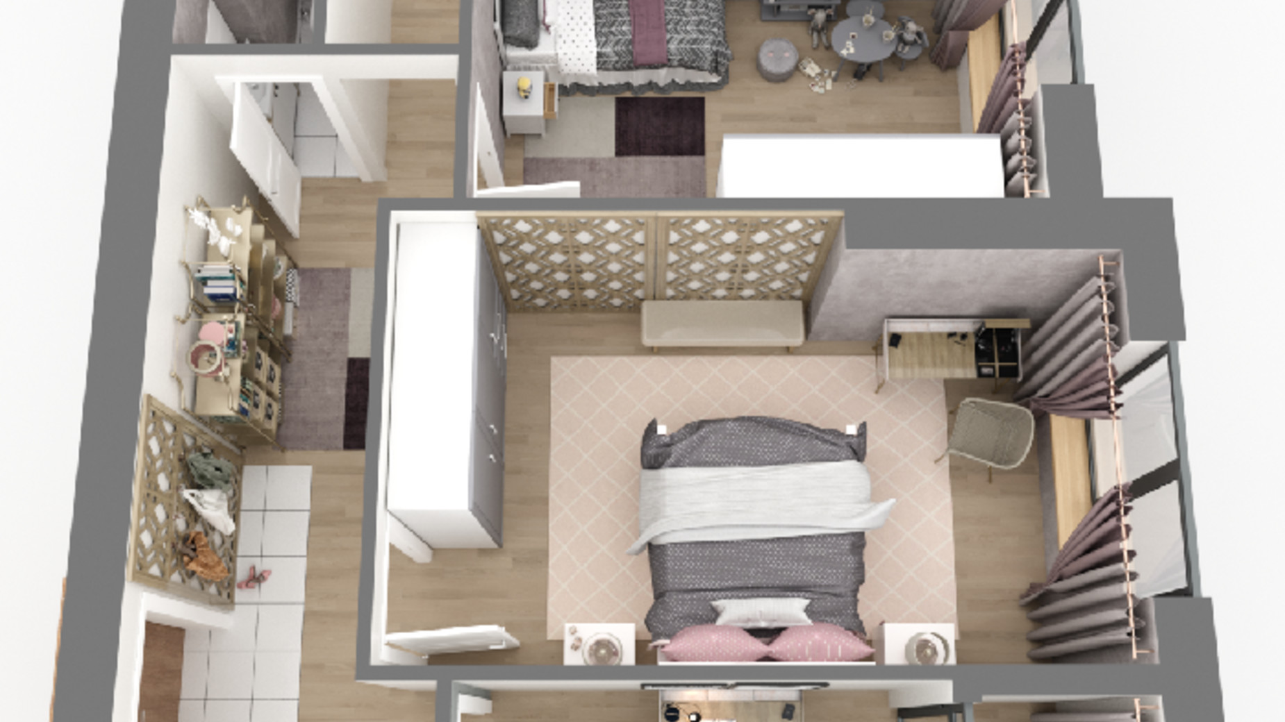Планування 3-кімнатної квартири в ЖК Дім у моря Premier 82.08 м², фото 586726