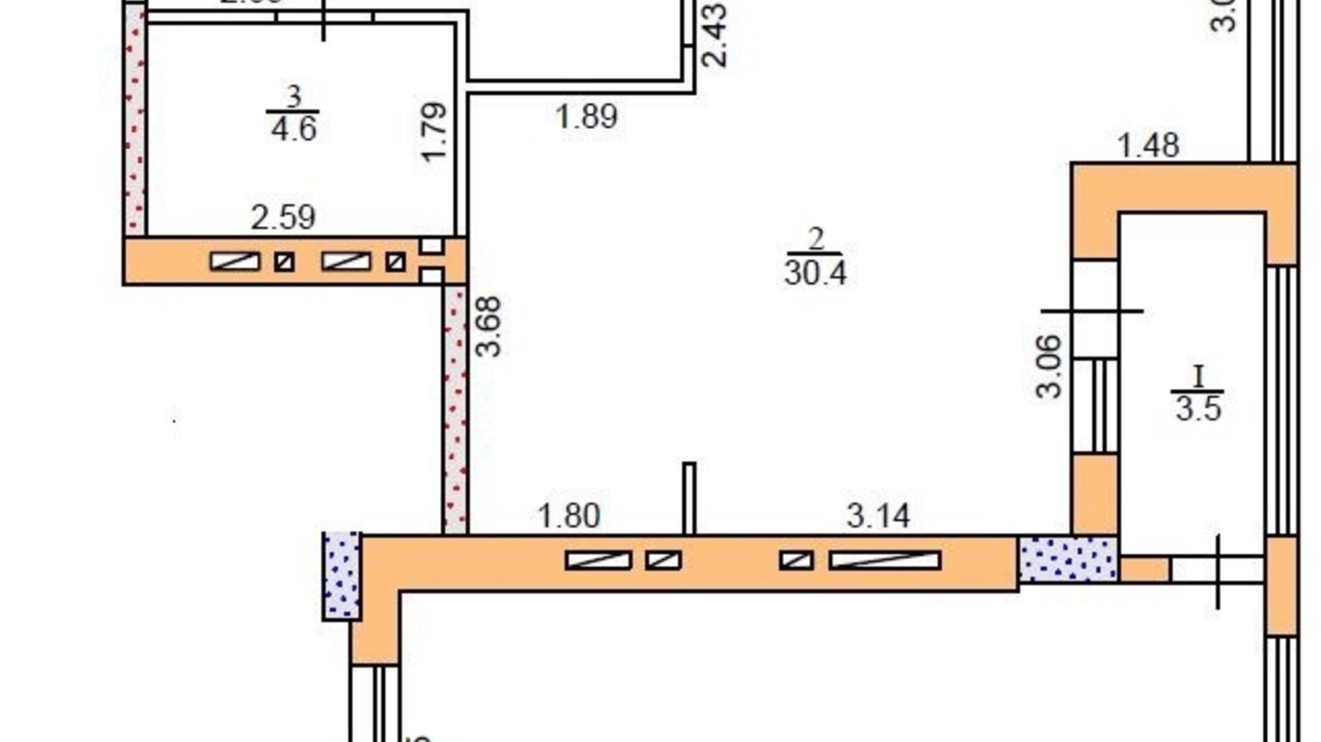 Планування 2-кімнатної квартири в ЖК Метрополь 67.3 м², фото 586955