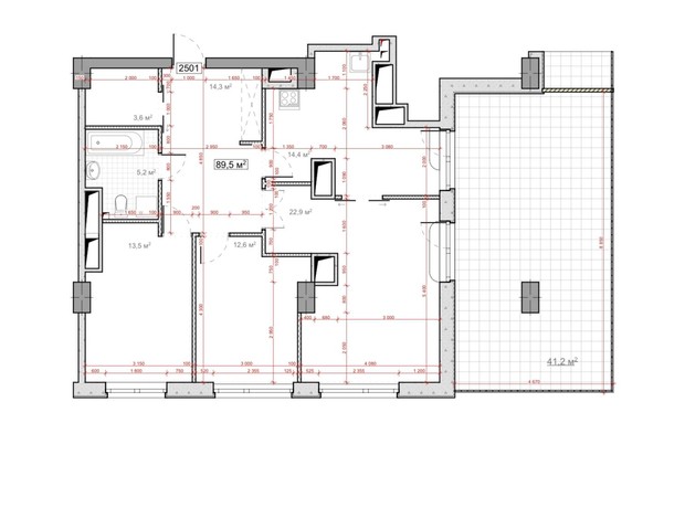 ЖК Миронова: вільне планування квартири 110.1 м²