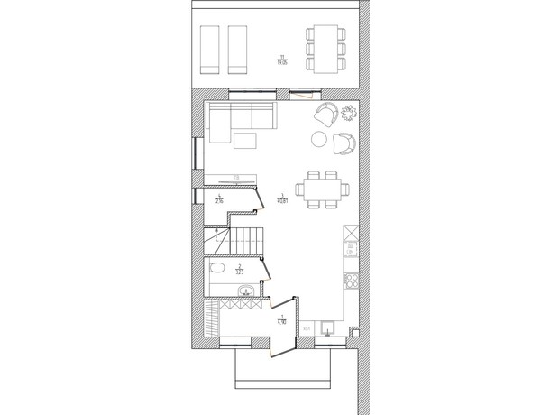 КМ Prydesennya Eco Village: планування 3-кімнатної квартири 96 м²