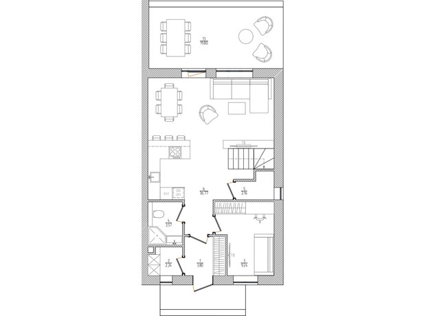 КМ Prydesennya Eco Village: планування 4-кімнатної квартири 110 м²