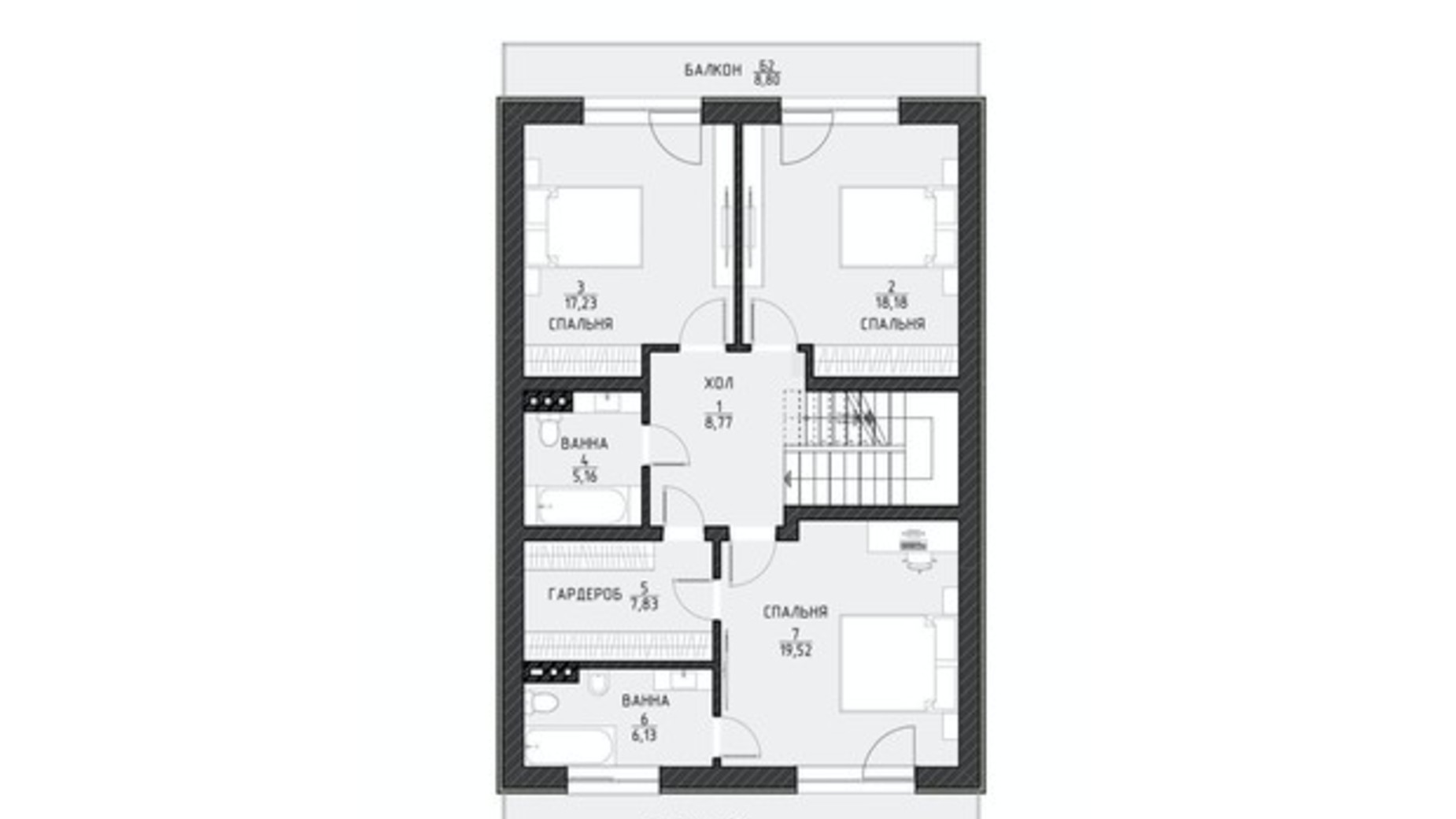 Планування котеджу в КМ Щастя  260 м², фото 588686