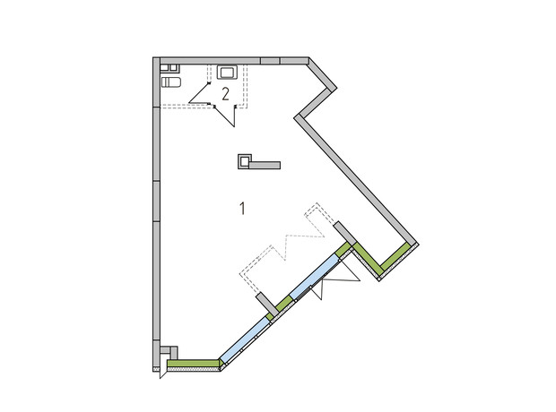 ЖК Madison Gardens: планування приміщення 70.7 м²