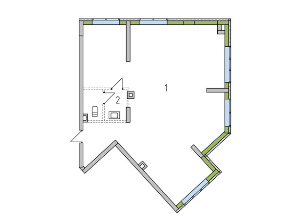 ЖК Madison Gardens: планировка помощения 89.8 м²