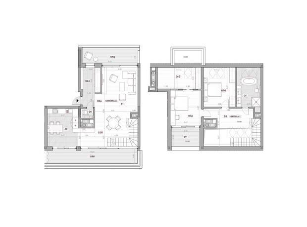 ЖК Княжий Холл: планировка 3-комнатной квартиры 145.7 м²