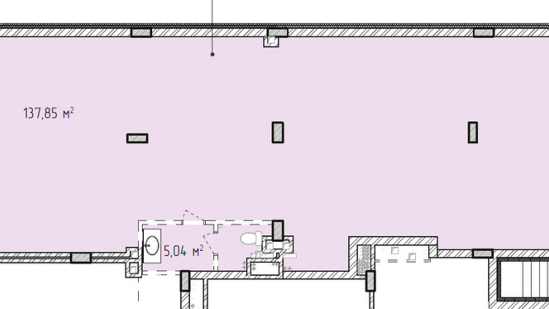 Планировка торгового помещения в ЖК Лавандовый 147.17 м², фото 589182