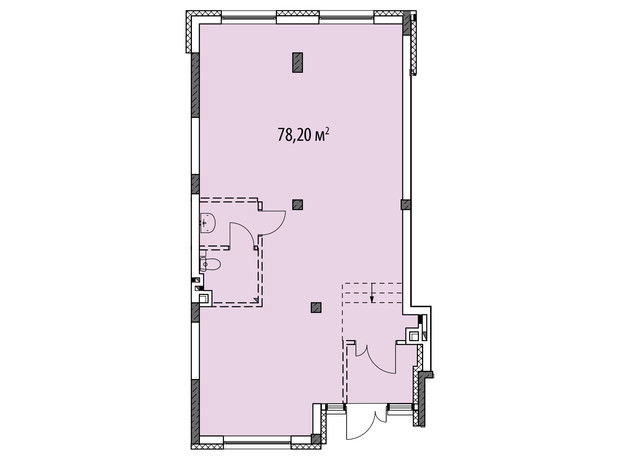 ЖК Лавандовий: планування приміщення 78.2 м²