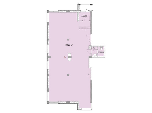 ЖК Лавандовий: планування приміщення 129.87 м²