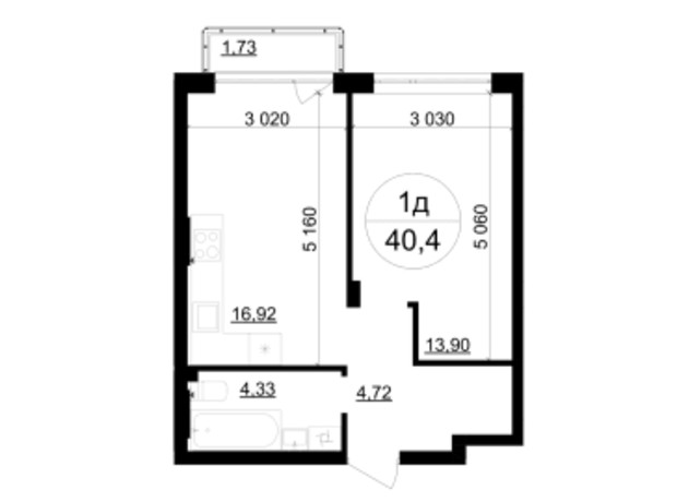 ЖК Maxima Residence: планировка 3-комнатной квартиры 136.65 м²