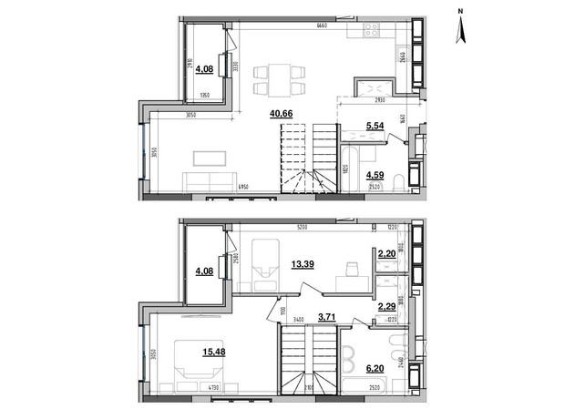 ЖК Maxima Residence: планировка 2-комнатной квартиры 102.22 м²