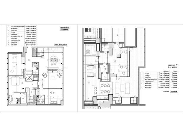 ЖК Graf: планування 4-кімнатної квартири 268 м²