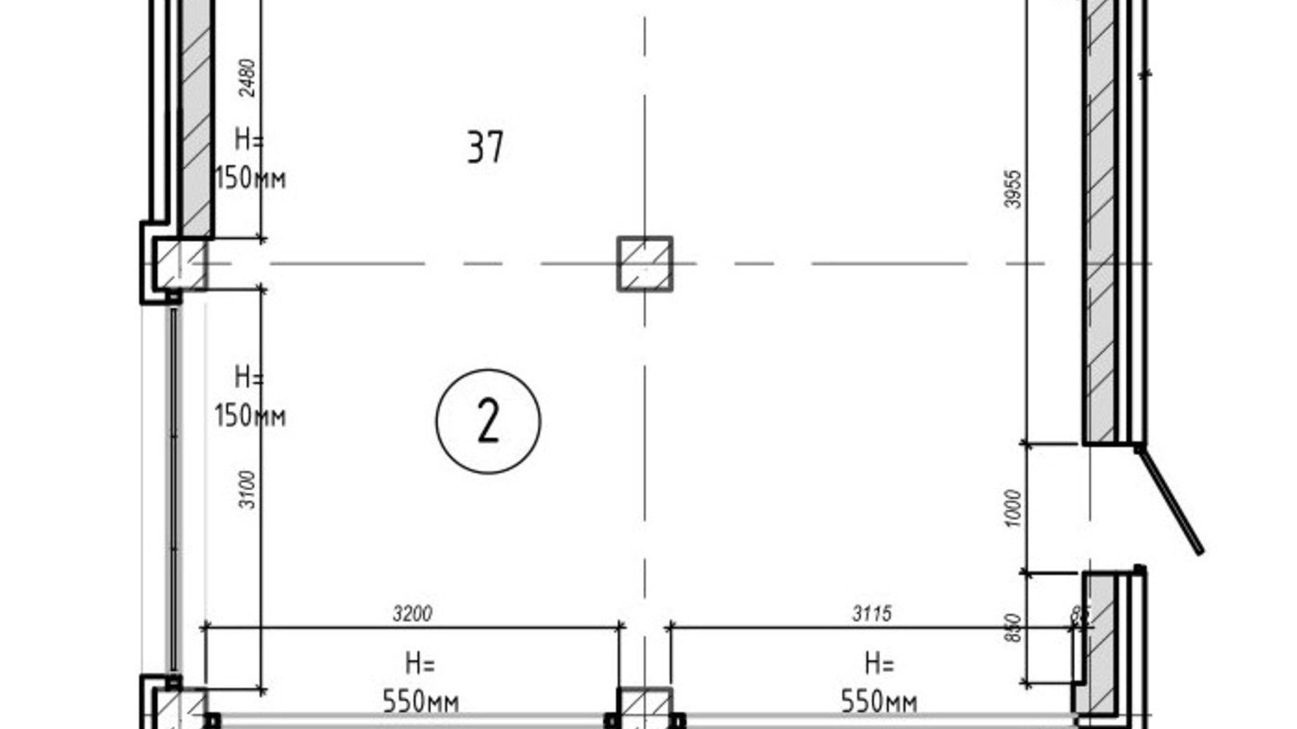 Планировка помещения в КД Graf на Педагогической 43.4 м², фото 590770
