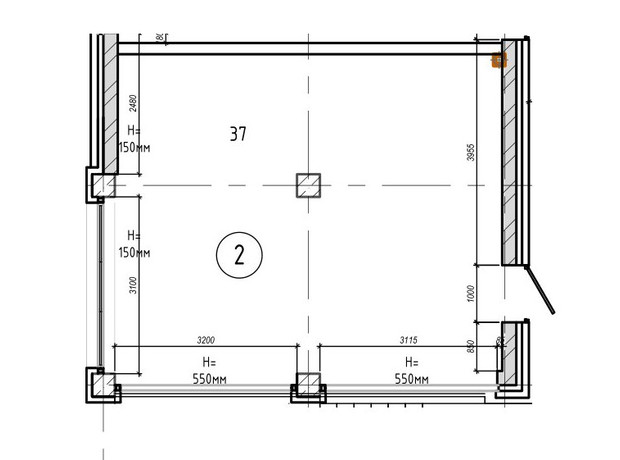 КБ Graf на Педагогічній: планування приміщення 43.4 м²