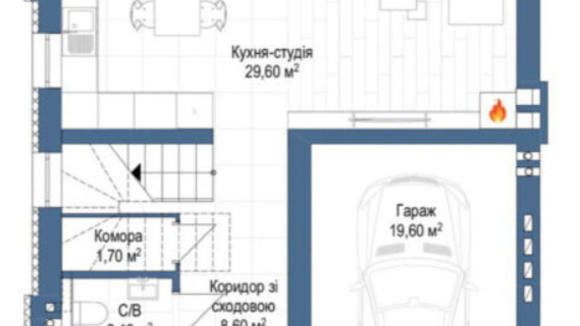 Планировка таунхауса в Таунхаус Family Town 135.9 м², фото 590950