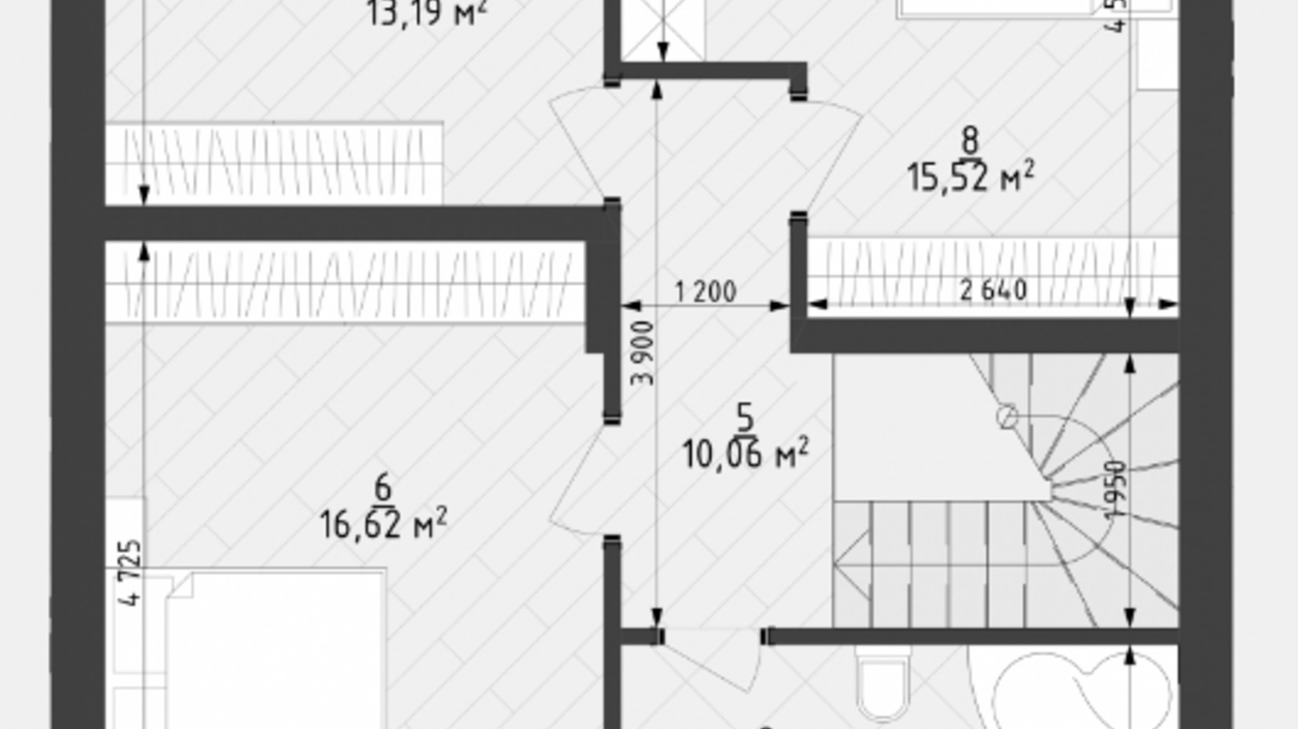 Планировка коттеджа в КГ Lagom 129 м², фото 590988