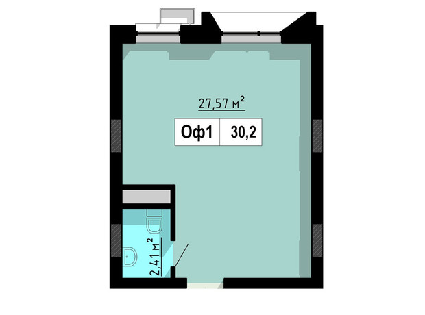 Апарт-комплекс Престиж Хол: планування приміщення 30.2 м²