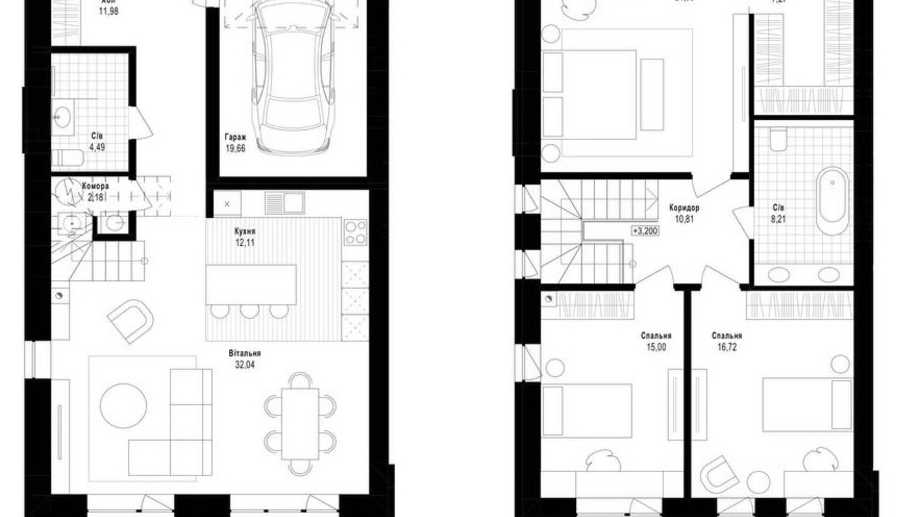 Планування таунхауса в Таунхаус First  169 м², фото 592671