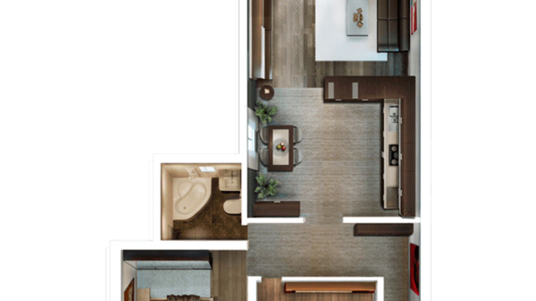 Планировка 2-комнатной квартиры в ЖК Бирюза 123.8 м², фото 592969