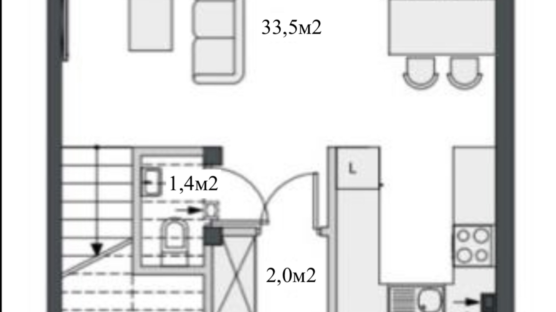 Планировка таунхауса в Таунхаус на Соборной 119.6 м², фото 593812