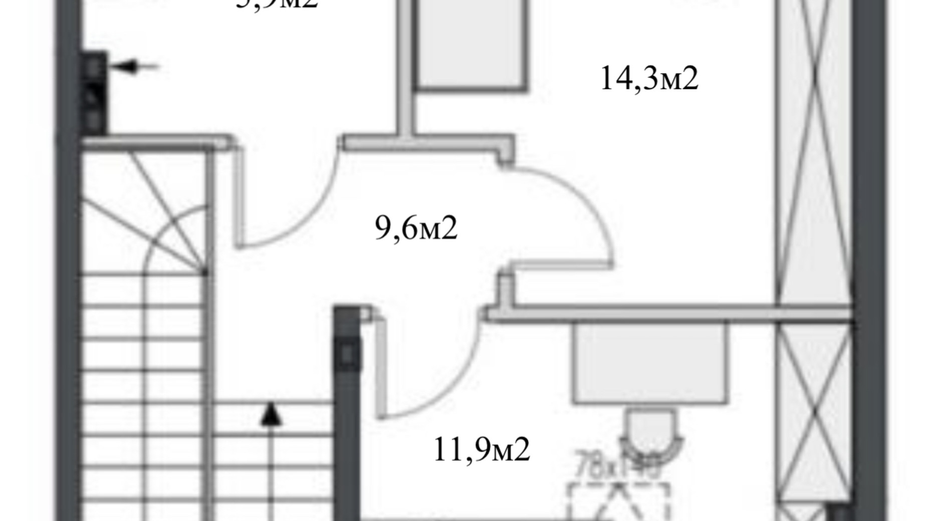 Планування таунхауса в Таунхаус на Соборній 119.6 м², фото 593814