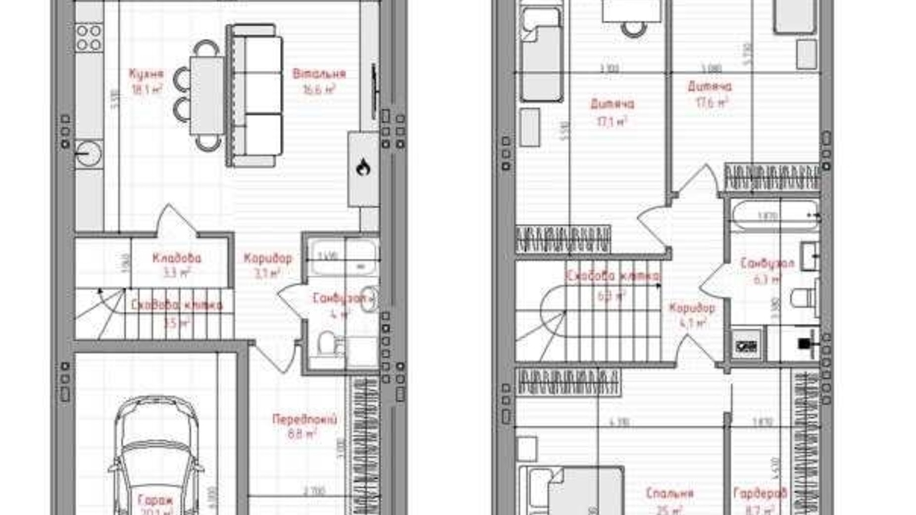 Планування таунхауса в КМ Вдома 162.6 м², фото 594196