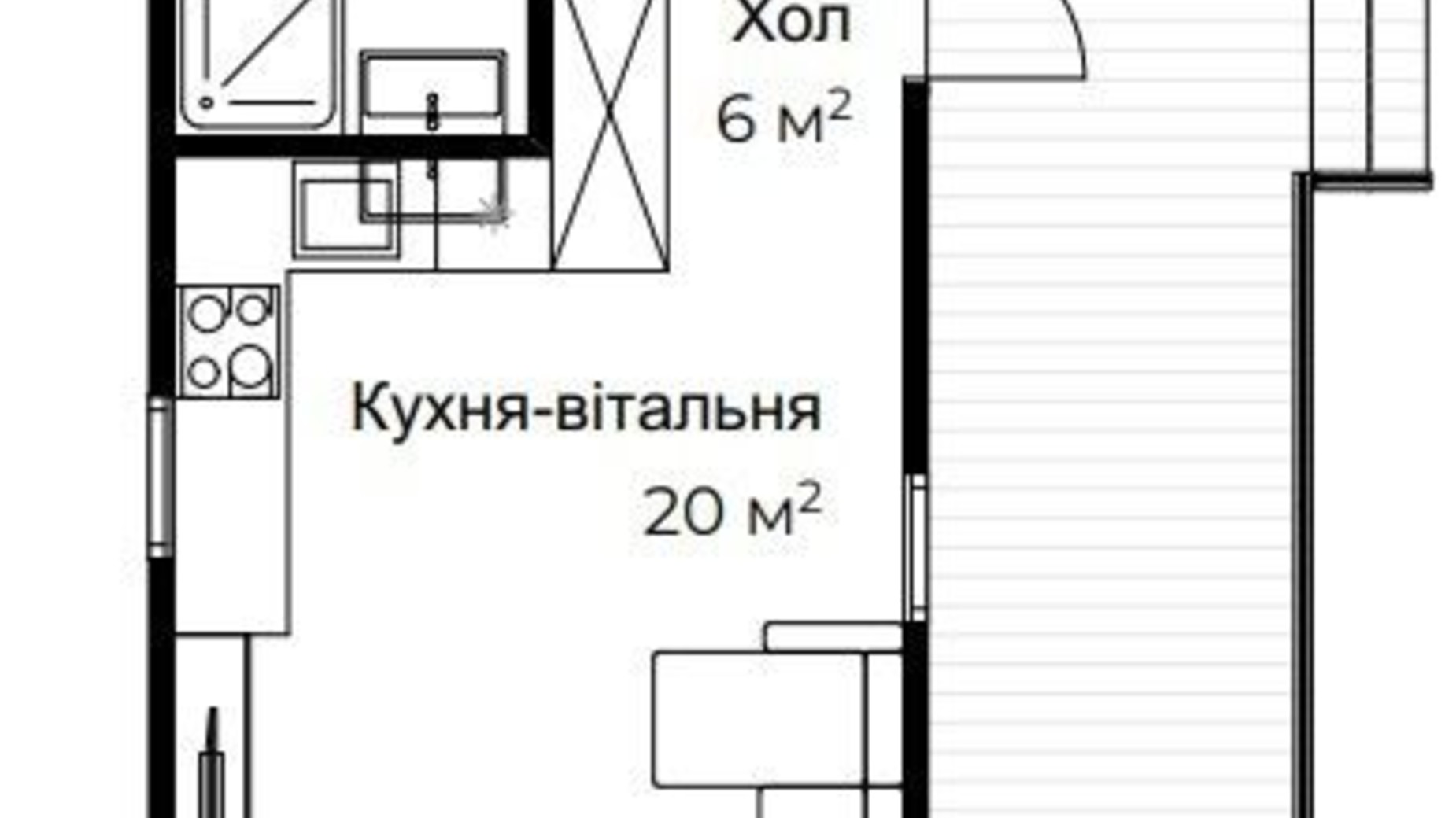 Планування котеджу в КМ Mulberry Homes 43 м², фото 594732