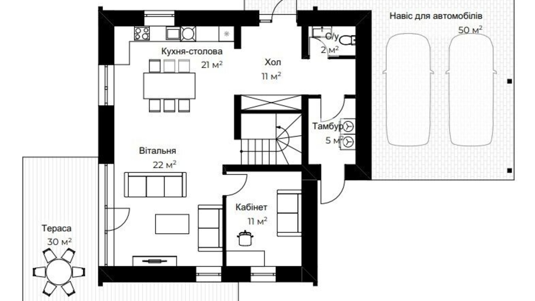 Планування котеджу в КМ Mulberry Homes 131 м², фото 594752