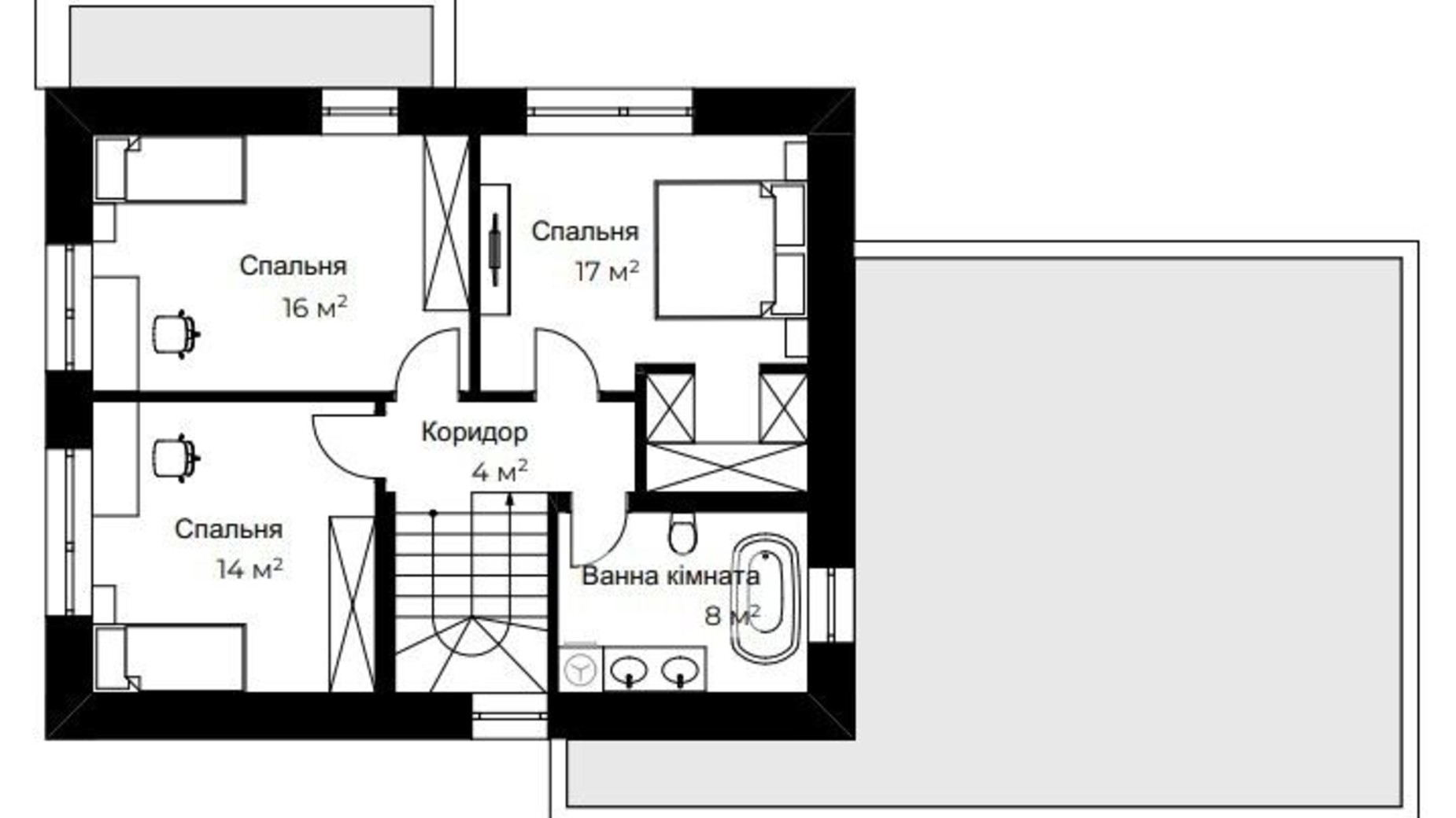 Планування котеджу в КМ Mulberry Homes 129 м², фото 594767