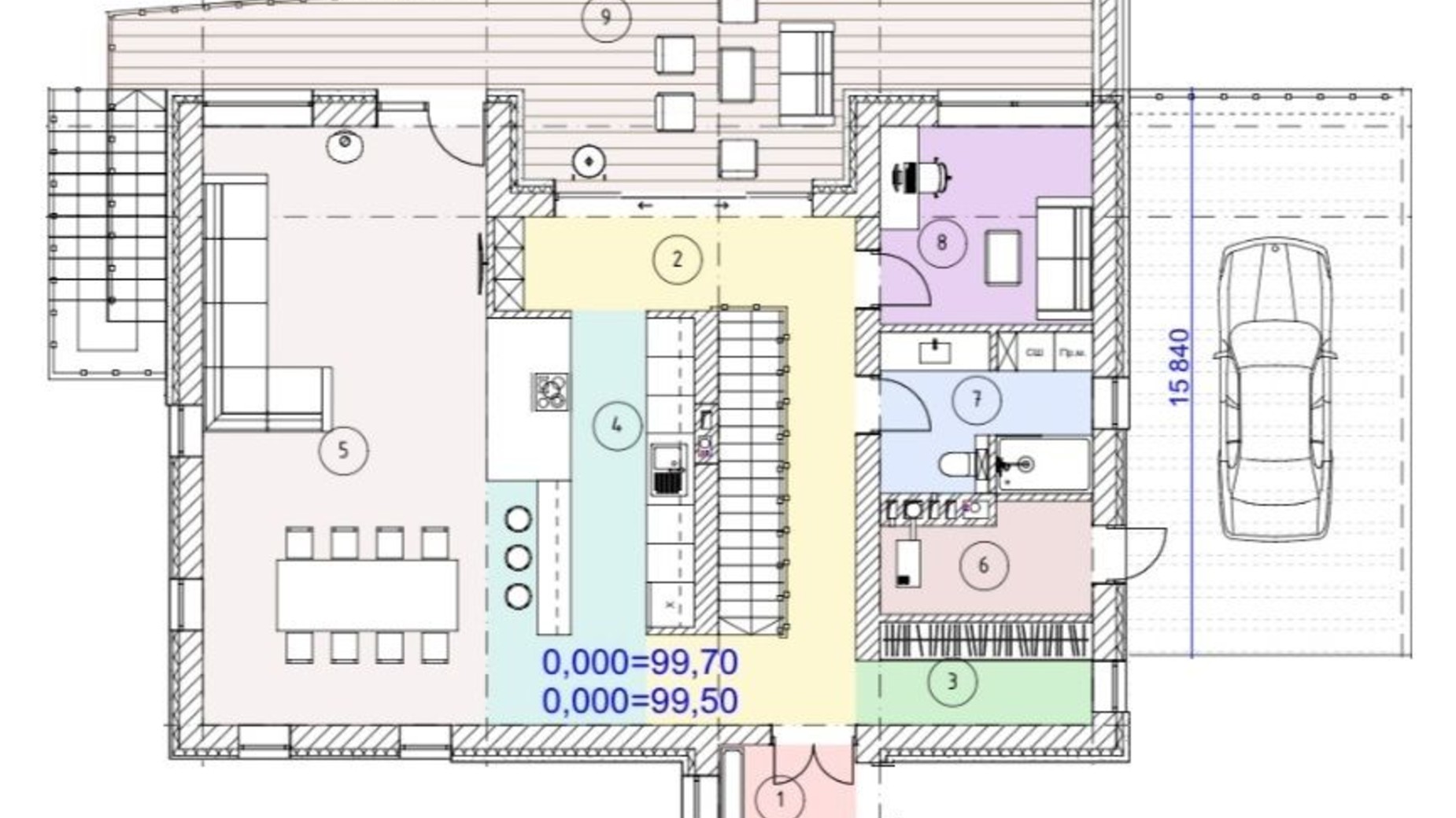 Планировка коттеджа в КГ Новые Плюты 248.56 м², фото 594802