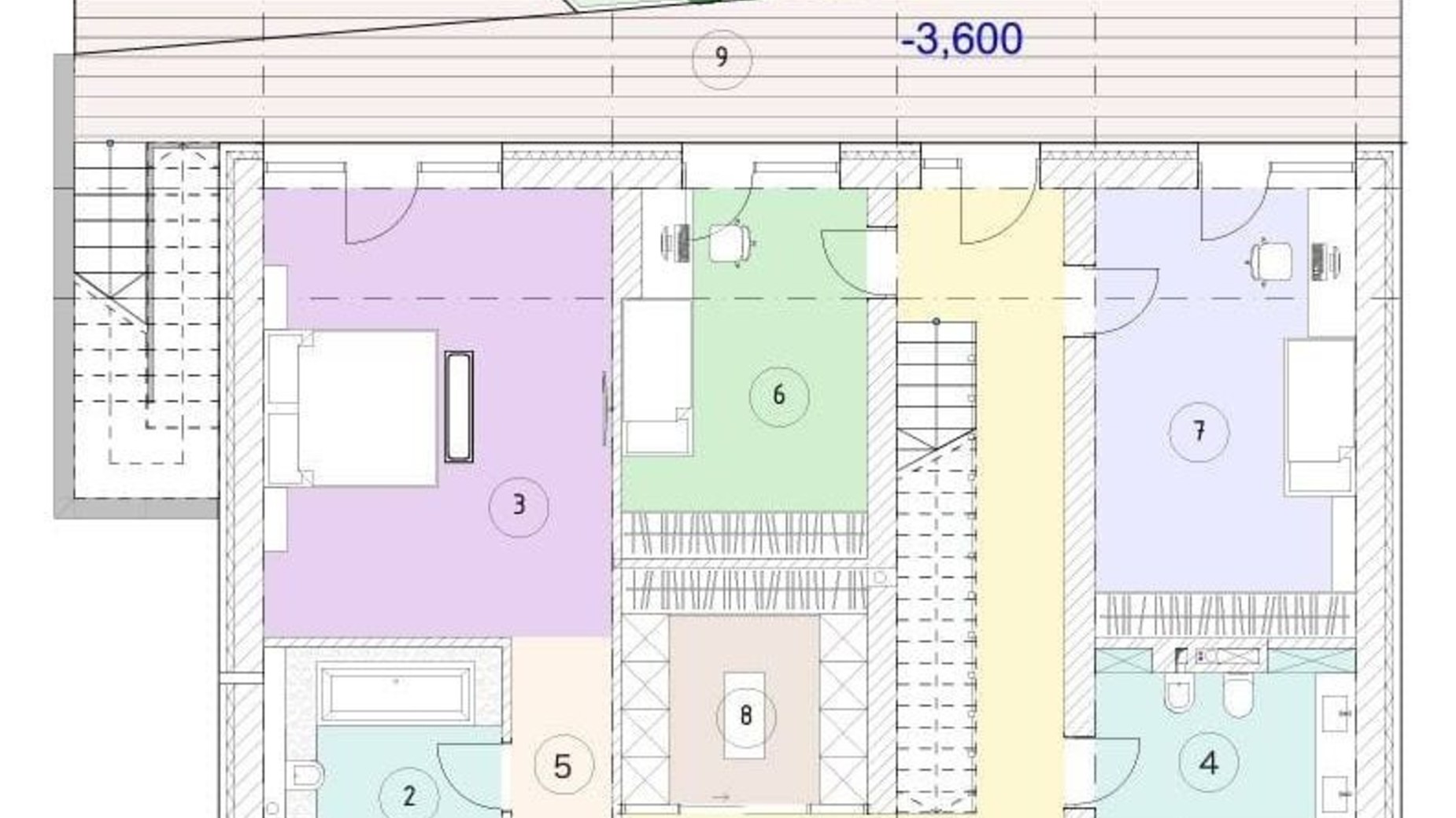 Планування котеджу в КМ Нові Плюти 248.56 м², фото 594803