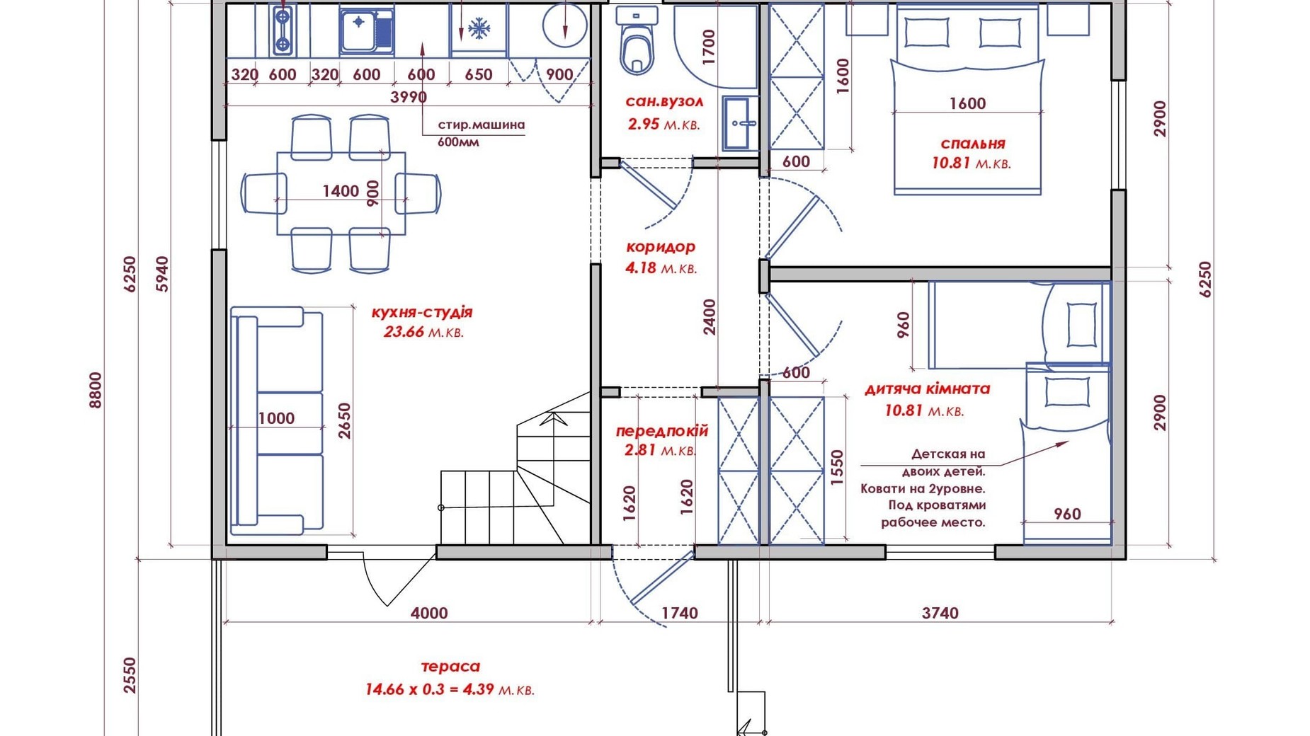 Планировка коттеджа в КГ Lagom Village 94.53 м², фото 595083