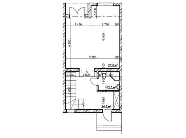 КГ Лісове-3: планировка 3-комнатной квартиры 123 м²