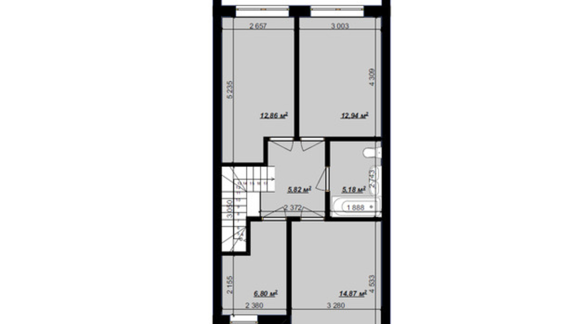 Планировка таунхауса в Таунхаус Березовый 120 м², фото 596294