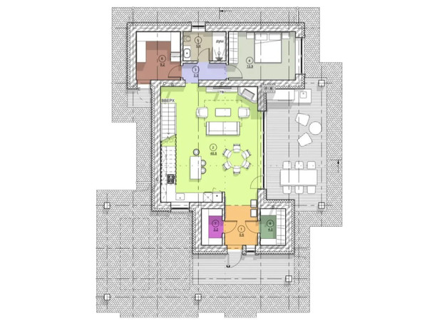 КМ Вітаград: планування 4-кімнатної квартири 186 м²