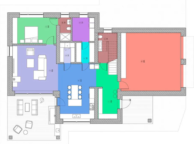 КГ Витаград: планировка 4-комнатной квартиры 313 м²