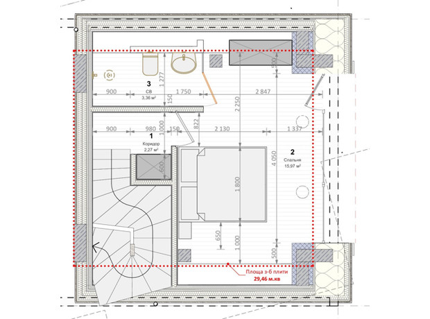 КМ Skogur: планування 4-кімнатної квартири 163 м²