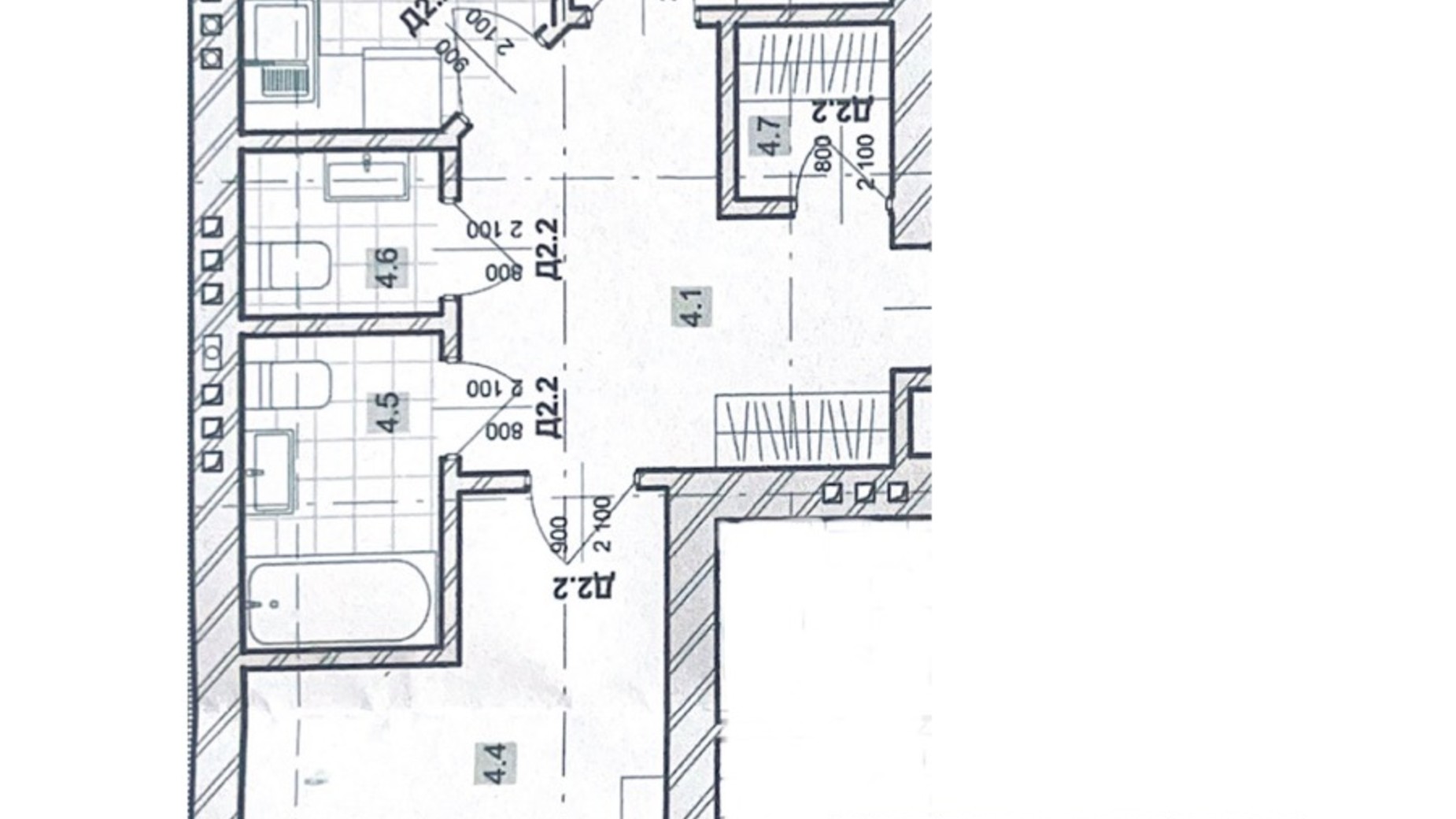 Планировка 2-комнатной квартиры в ЖК Дружный Двор 58.6 м², фото 597442