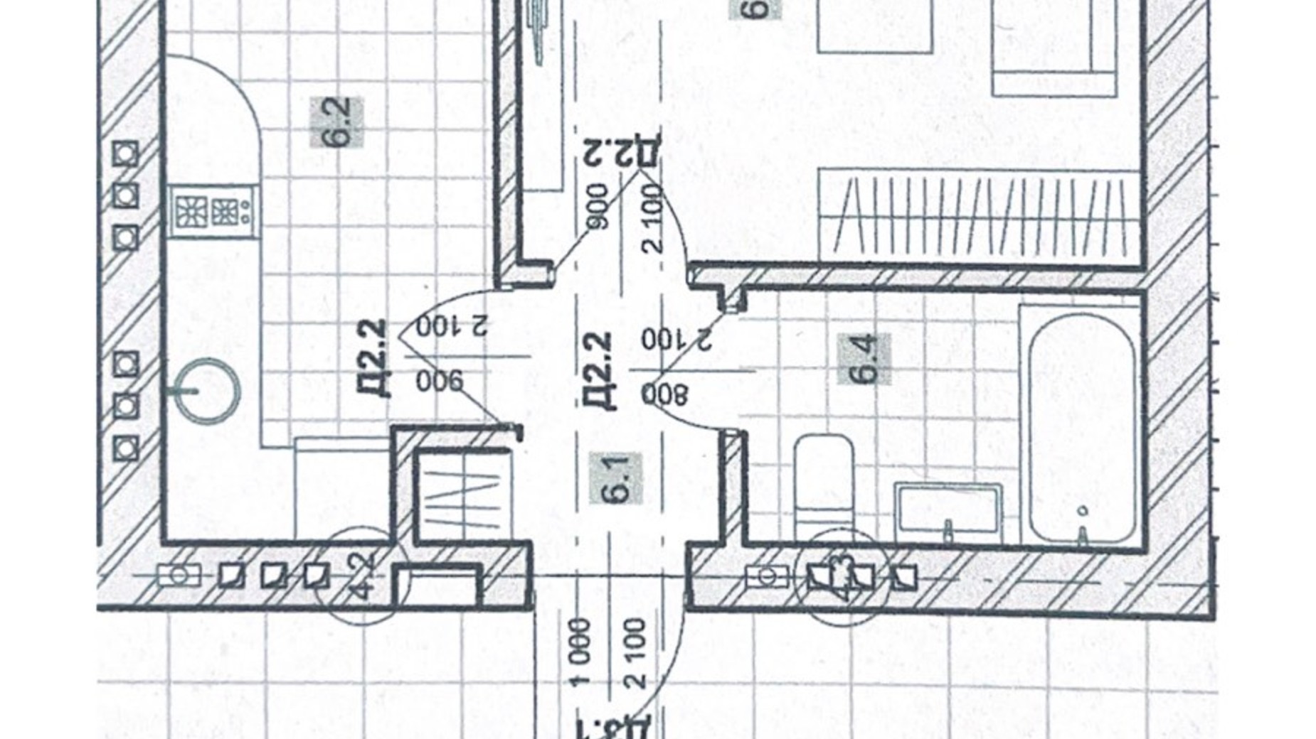 Планировка 1-комнатной квартиры в ЖК Дружный Двор 35 м², фото 597445