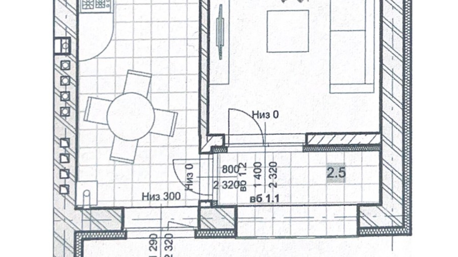 Планировка 1-комнатной квартиры в ЖК Дружный Двор 34.8 м², фото 597446