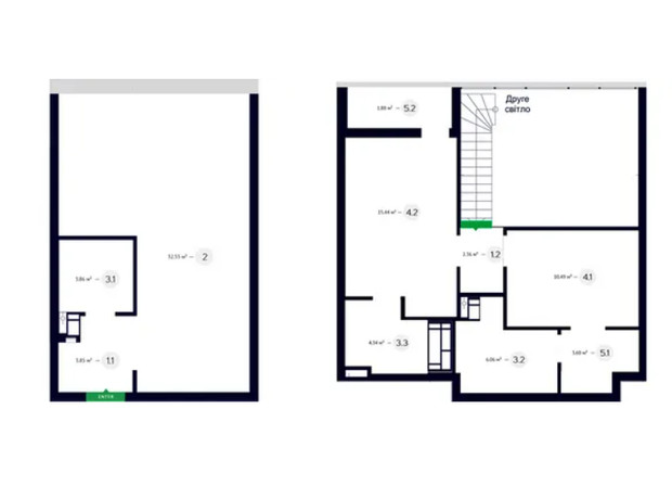ЖК White Lines: планування 2-кімнатної квартири 84.43 м²