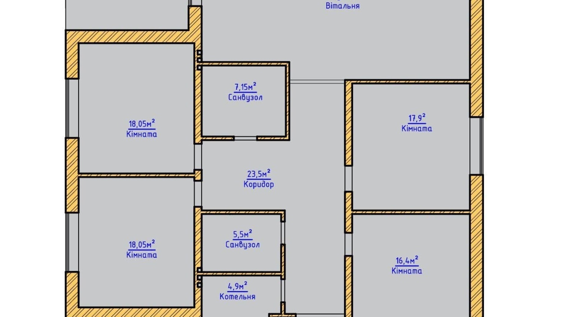 Планировка коттеджа в КГ Элит Чайка 155 м², фото 598069